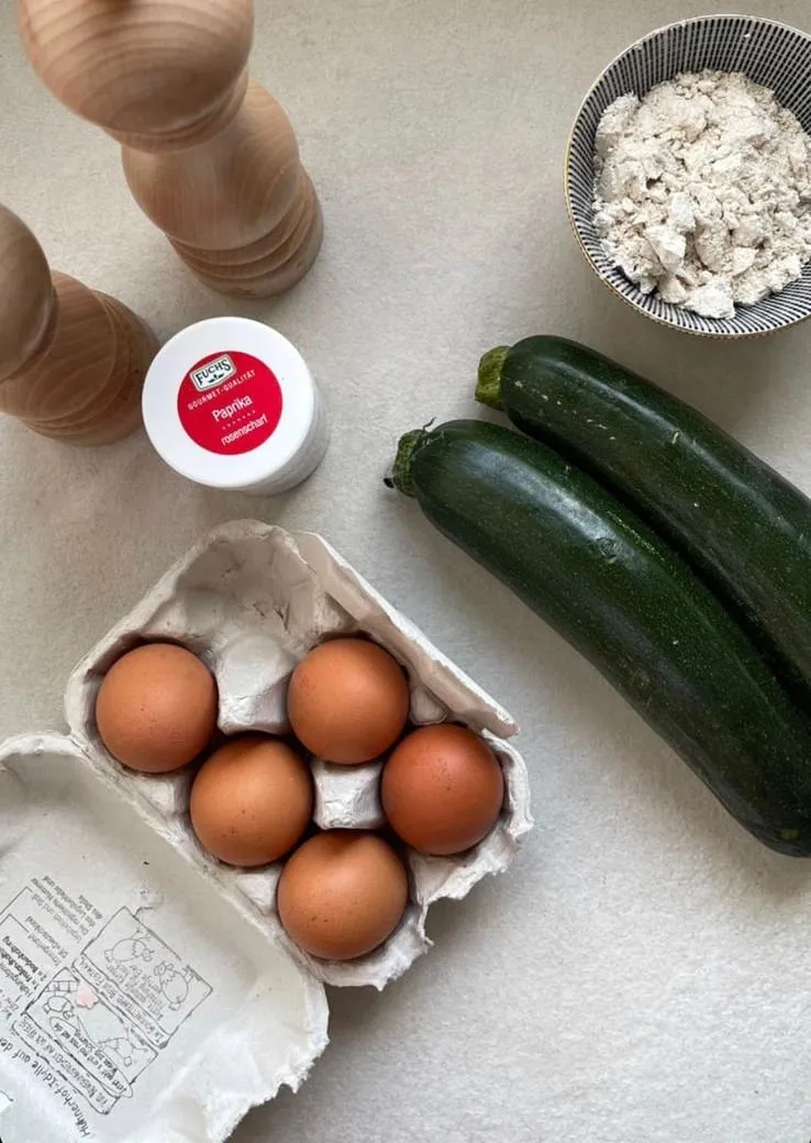 Zutaten für Zucchini-Puffer
