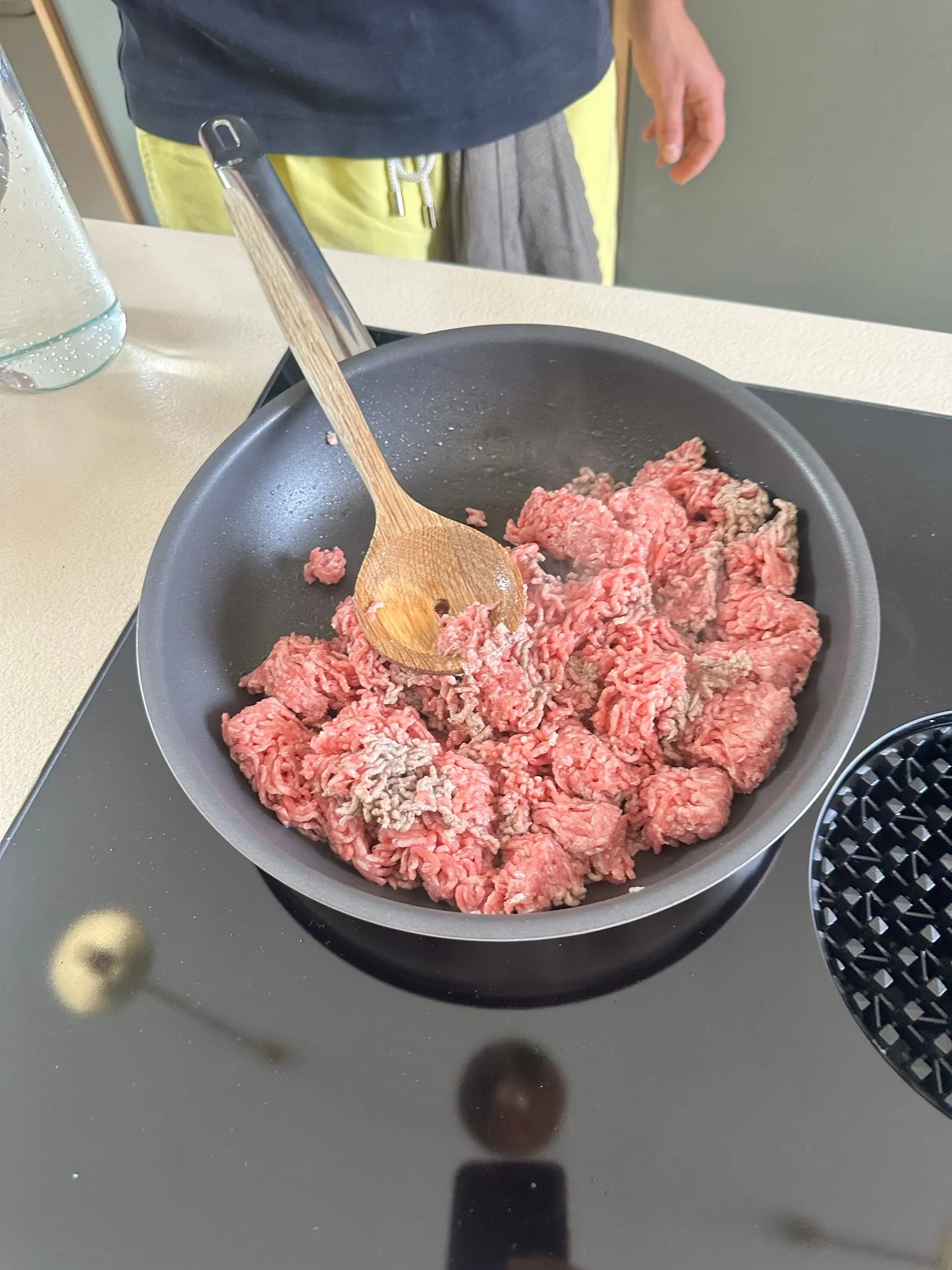 Hackfleisch in der Pfanne