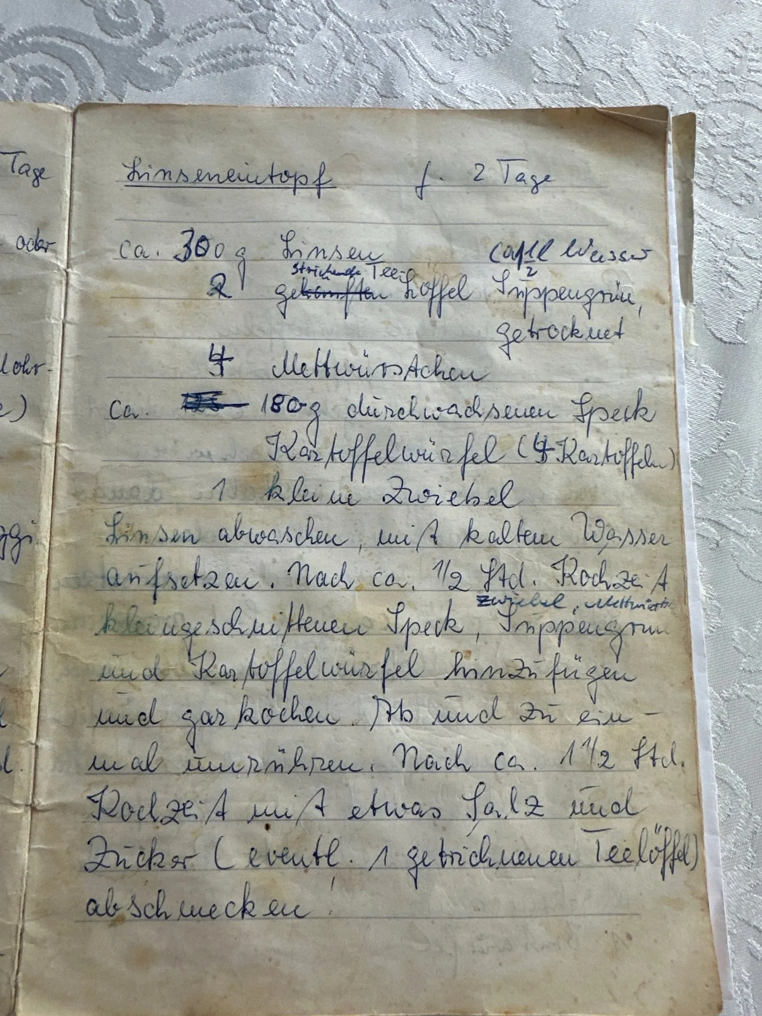 Originalrezept von Oma Elda