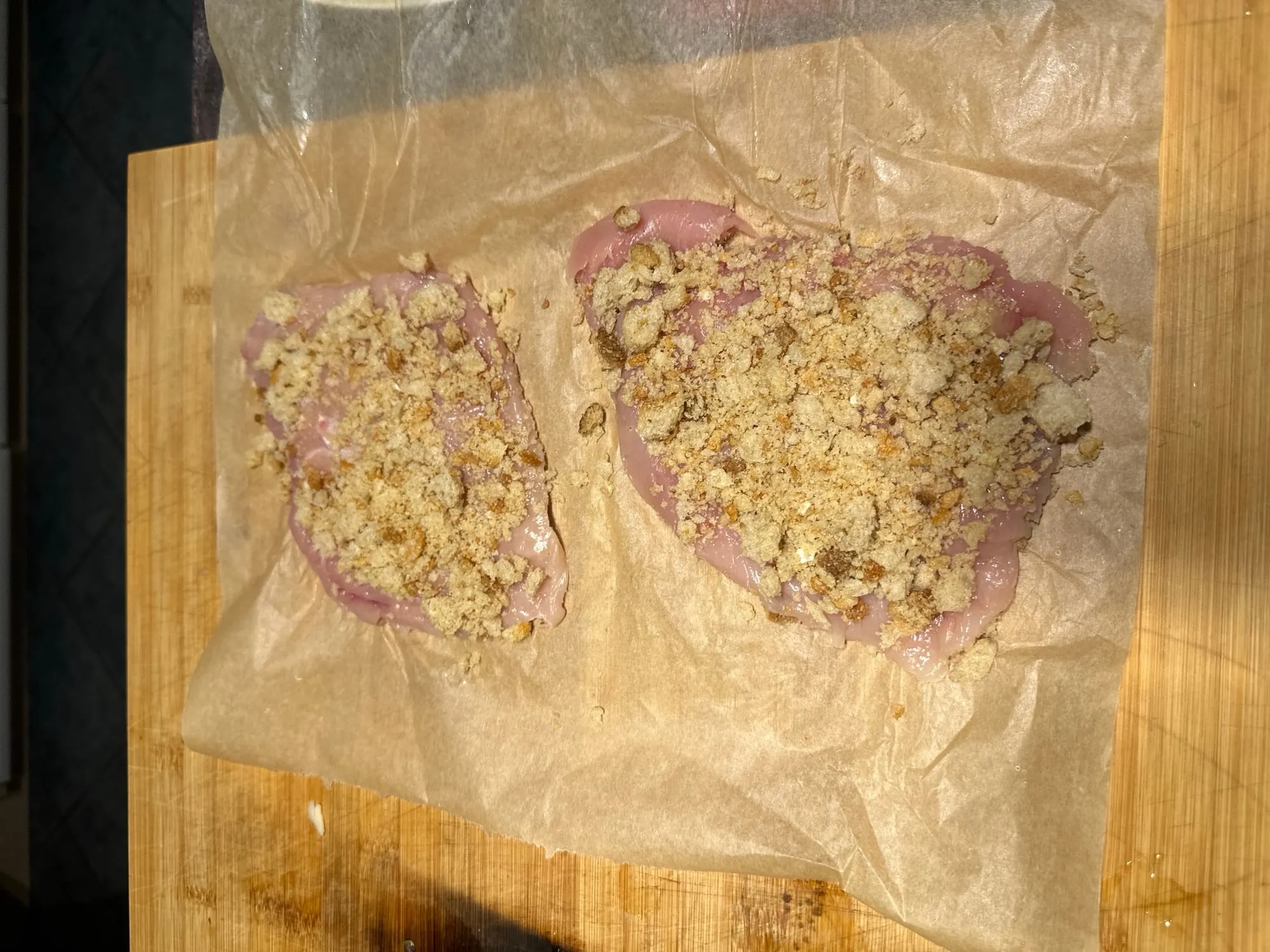 Hähnchen mit Bröseln