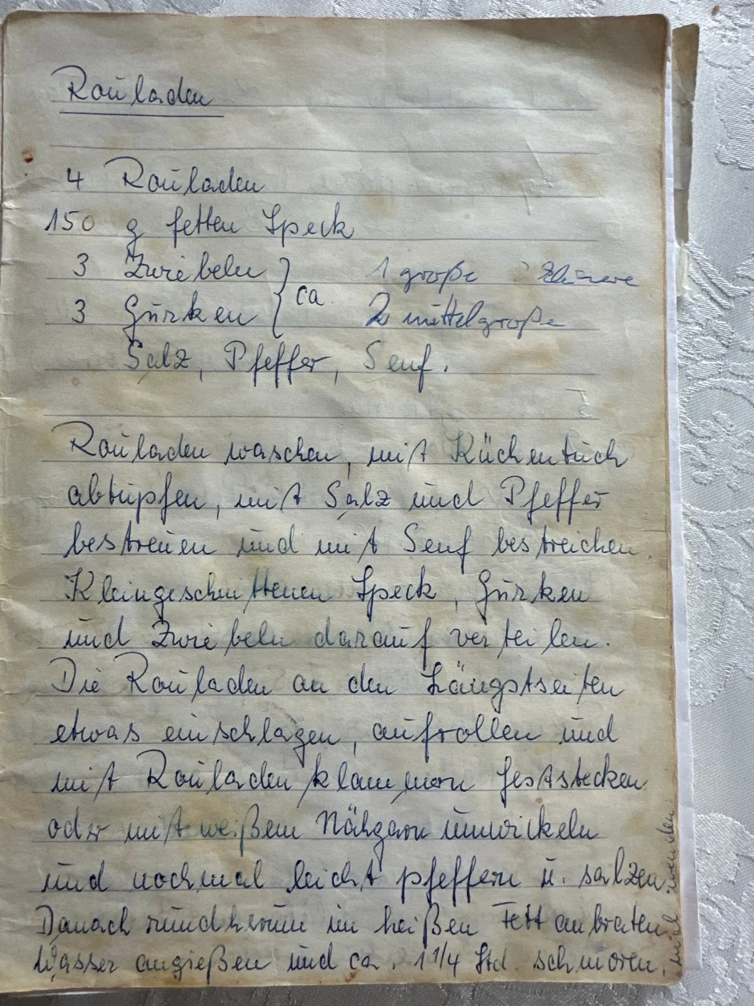 Originalrezept von Oma Elda