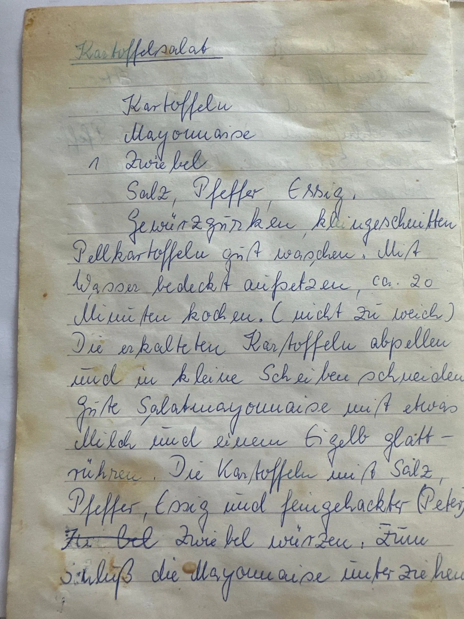 Originalrezept von Oma Elda
